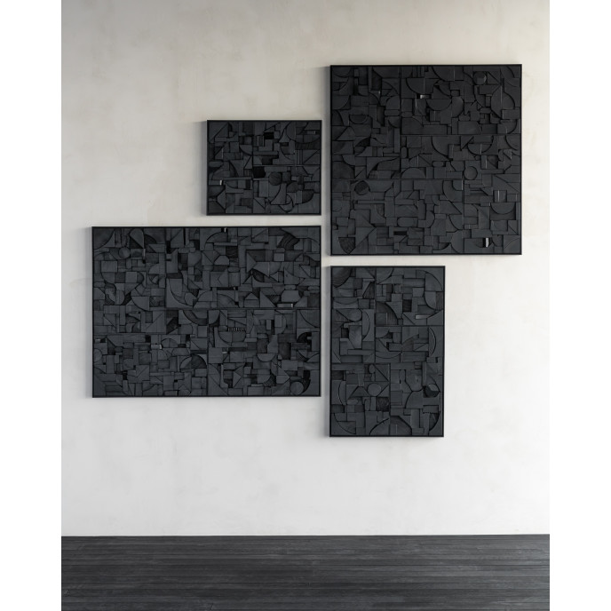 Décoration murale Teck 100x100 - Noir Ethnicraft