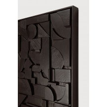 Décoration murale Teck 100x100 - Noir Ethnicraft