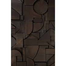 Décoration murale Teck 100x100 - Marron foncé Ethnicraft