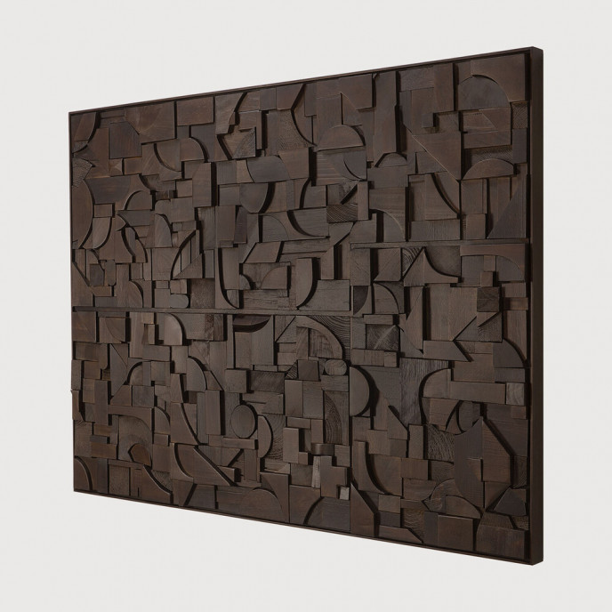 Décoration murale Teck 120x90 - Marron foncé Ethnicraft