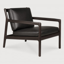 Fauteuil Jack coussin cuir Noir Ethnicraft