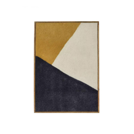WOOLY - toile avec cadre  - bois de manguier / laine - L 76 x W 6,5 x H 107 cm - 3 formes jaune Pomax
