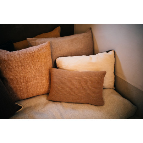 Coussin en coton - viscose L 50 x W 30 cm Dimaro - Sable Pomax