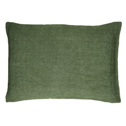 Coussin en lin L 70 x l 50 cm Basics - Vert Pomax