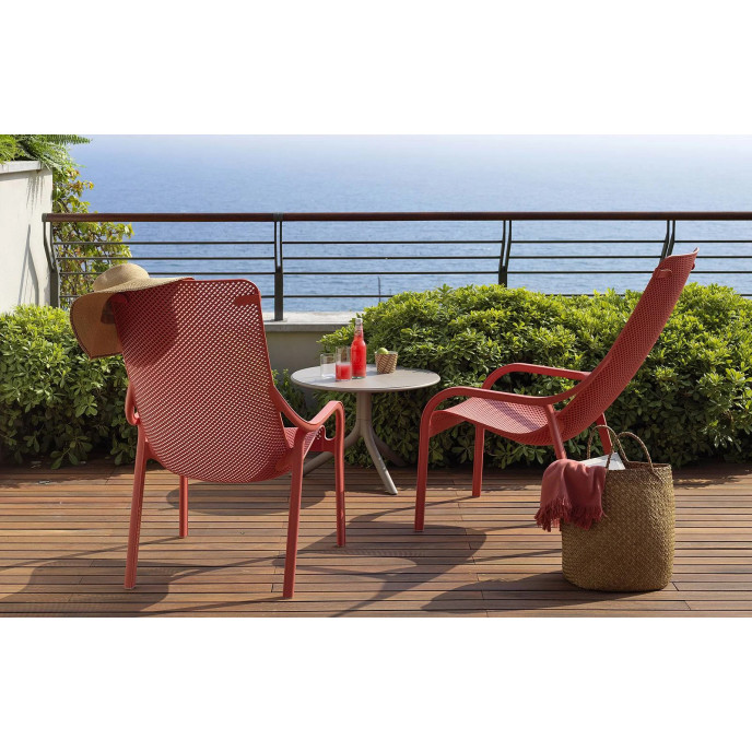 Fauteuil Lounge Net - Blanc Nardi