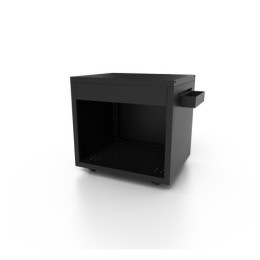 Desserte roulante en acier noir pour plancha Forge Adour