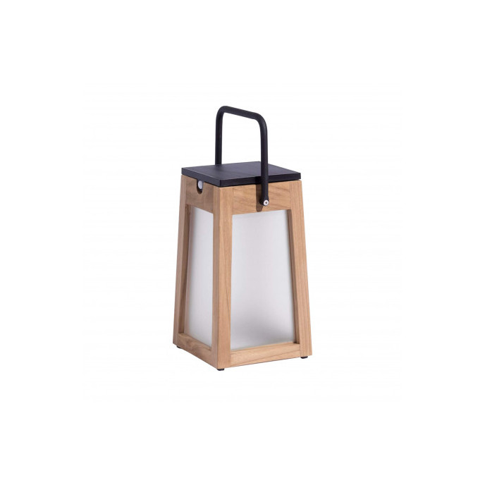 Lanterne solaire H25 bois Tecka Les Jardins Lanterne solaire H25 bois Tecka Les Jardins