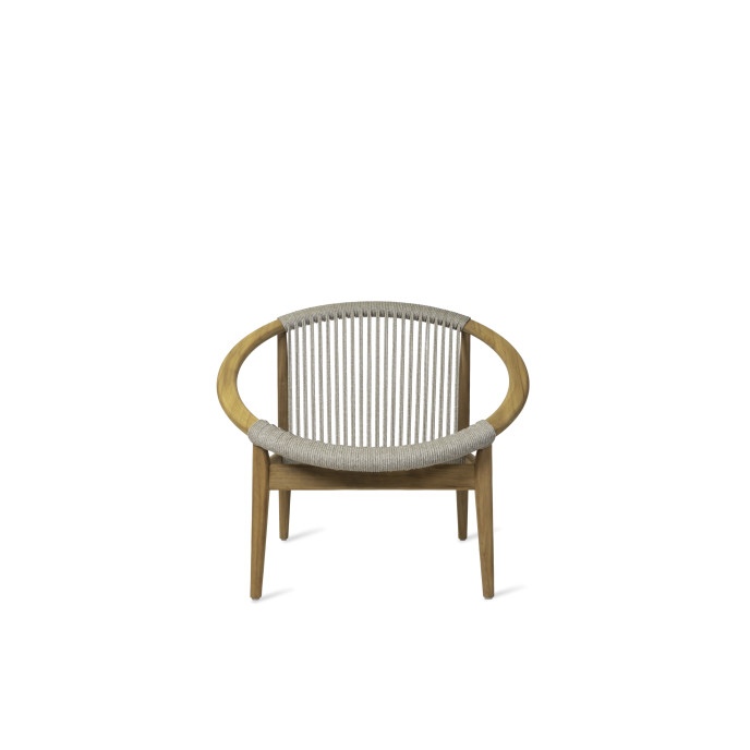 Fauteuil Lounge Frida teck / corde beige Vincent Sheppard