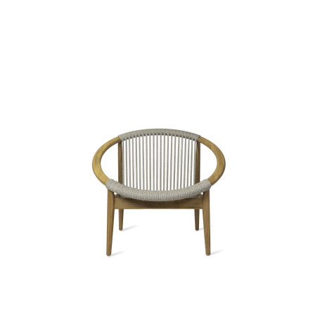 Fauteuil Lounge Frida teck / corde beige Vincent Sheppard