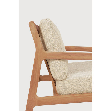Fauteuil Jack en teck & tissu - couleur Sable Ethnicraft