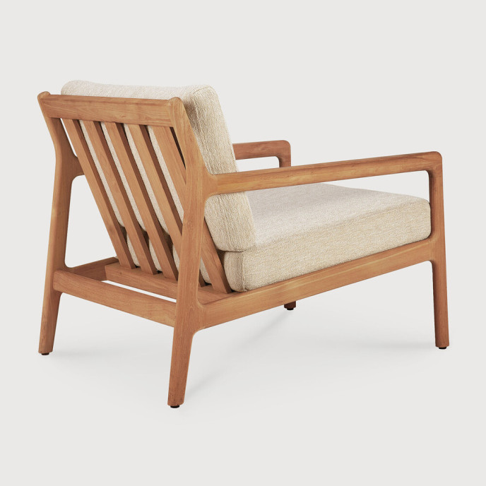 Fauteuil Jack en teck & tissu - couleur Sable Ethnicraft