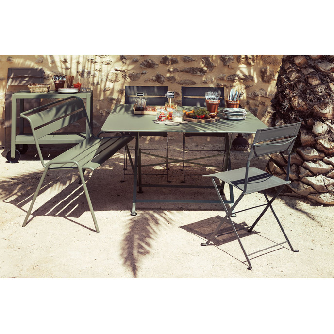 Table Cargo 128X128 Gris Lapilli Fermob