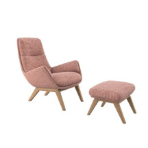 Fauteuil Moro Tissu Magnolia Pieds en chêne Flexlux