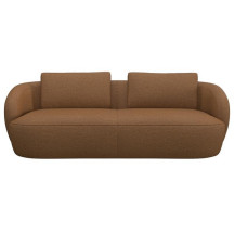 Canapé 3 places Torino Tissu Caramel Flexlux
