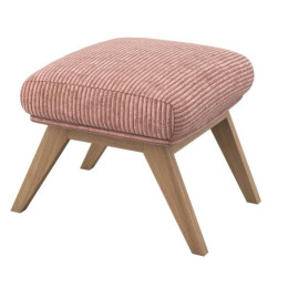 Repose-pieds Moro Tissu Magnolia Pieds en chêne Flexlux