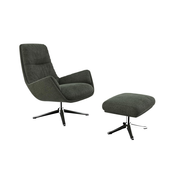Repose-pieds Moro Tissu Tortue Pieds en Aluminium Flexlux