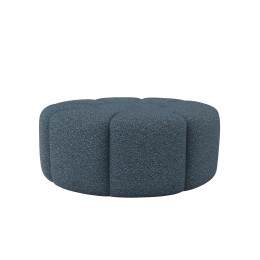 Pouf Zone Ø 100 Tissu Roma Bleu Acier Flexlux