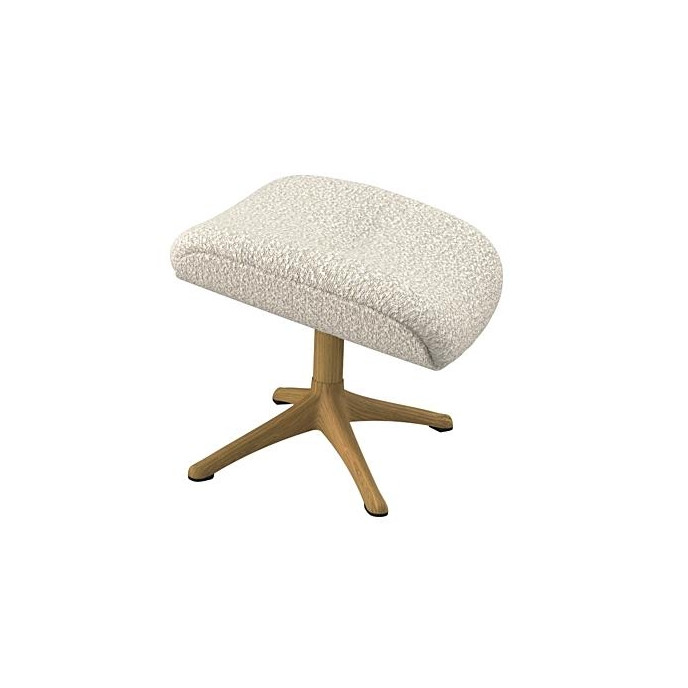 Repose-pieds Elégant Tissu Roma Blanc cassé Flexlux