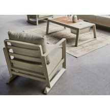 Ensemble détente Perth - Crème et Chêne Proloisirs