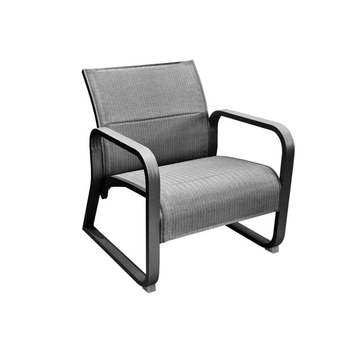 Fauteuil Quenza II - Graphite et Cheveron Gris Proloisirs