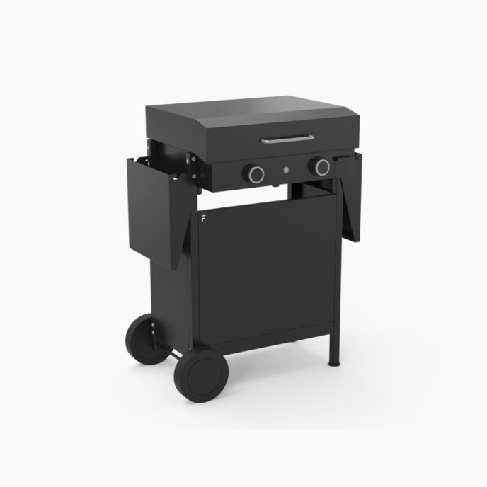 Couvercle plancha Origin 60 en acier noir Forge Adour