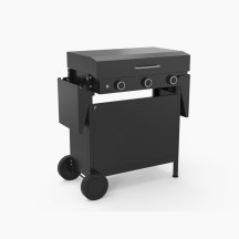 Couvercle pour plancha Origin 75 en acier noir - Forge Adour