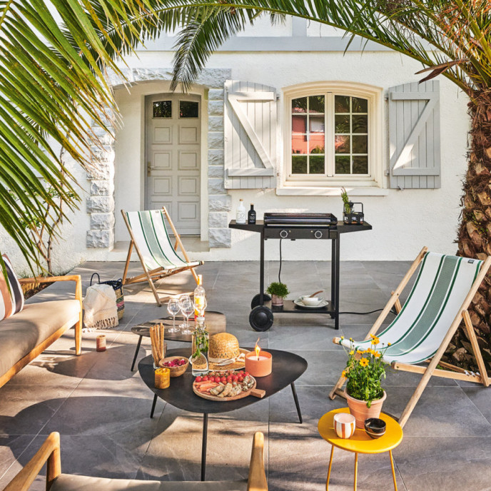 Plancha électrique Base 60 en acier noir Forge Adour