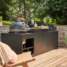 Support Kamado fermé en acier noir Forge Adour