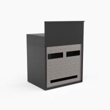 Meuble de cuisine extérieure desserte en acier fermé noir Forge Adour