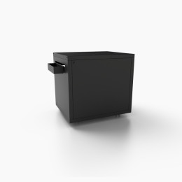 Desserte roulante acier fermé noir Forge Adour