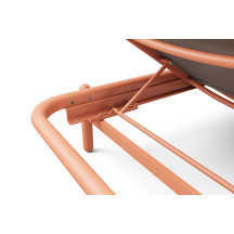 Lit de repos d’extérieur Sunbun Terracotta / Stripe Orange Creme Fatboy®