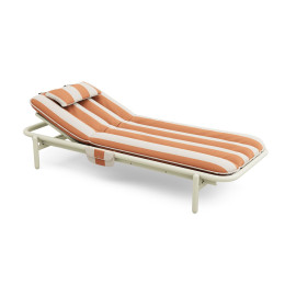 Lit de repos d’extérieur Sunbun Desert / Stripe Orange Creme Fatboy®