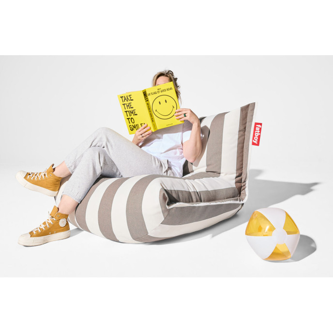 Fauteuil lounge Bonbaron Stripe Cacao Fatboy®