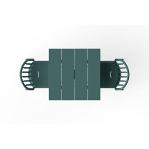 Petite table de jardin Fred Square Bistreau Dark Sage Fatboy®