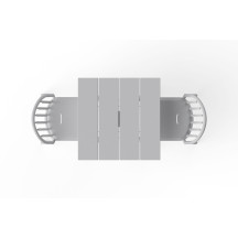 Petite table de jardin Fred Square Bistreau Light Grey Fatboy®