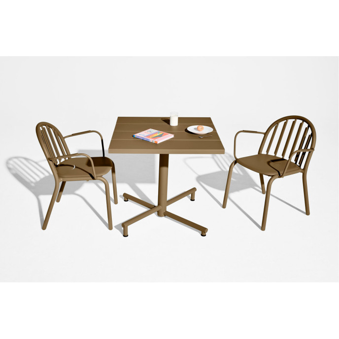 Petite table de jardin Fred Square Bistreau Mochaccino Fatboy®