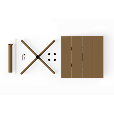 Petite table de jardin Fred Square Bistreau Mochaccino Fatboy®