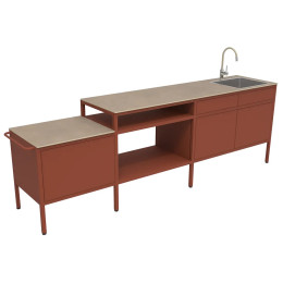 Cuisine la Généreuse Goosto Ocre Rouge Fermob