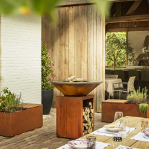 Brasero Classic+ Storage 100 corten Ofyr