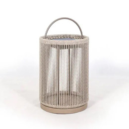 Lanterne solaire Ø35 cm/ H 45 cm beige - Les Jardins