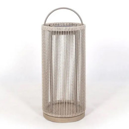 Lanterne solaire Ø35 cm/ H 65 cm beige - Les Jardins