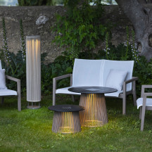 Table basse solaire Ø 50 cm Tecka 500 lumens - Les Jardins