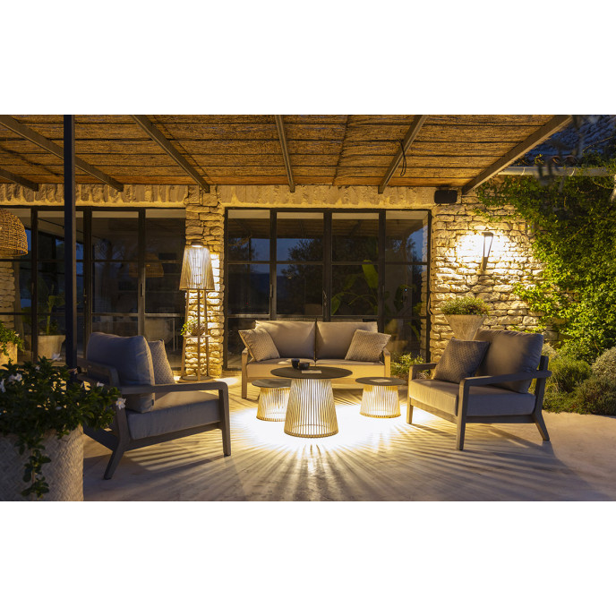 Table basse solaire Ø 50 cm Tecka 500 lumens - Les Jardins