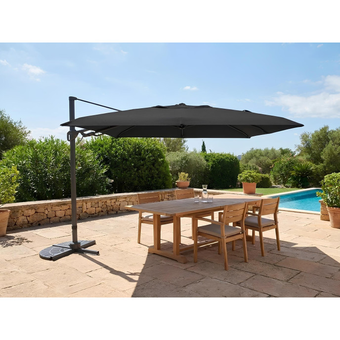 Parasol déporté Deluxe+ 3 x3 m Anthracite Chiné MWH