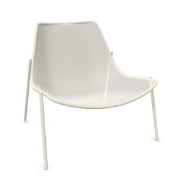 Fauteuil bas Round - Blanc Emu