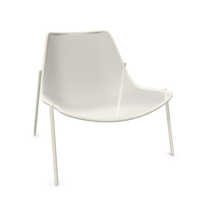 Fauteuil bas Round - Blanc Emu