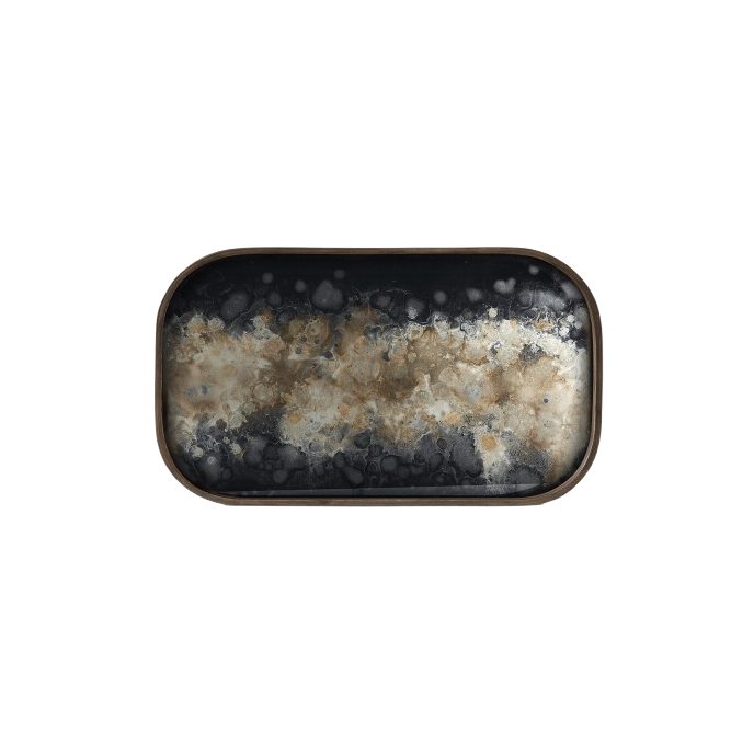 Plateau en Verre rectangulaire Organic Ethnicraft
