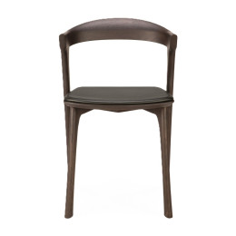 Chaise Bok en chêne brun - cuir marron Ethnicraft