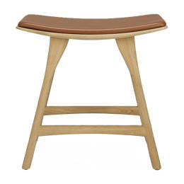 Tabouret Osso en chêne - cuir cognac Ethnicraft