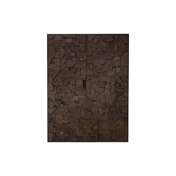 Décoration murale Teck 120x90 - Marron foncé Ethnicraft